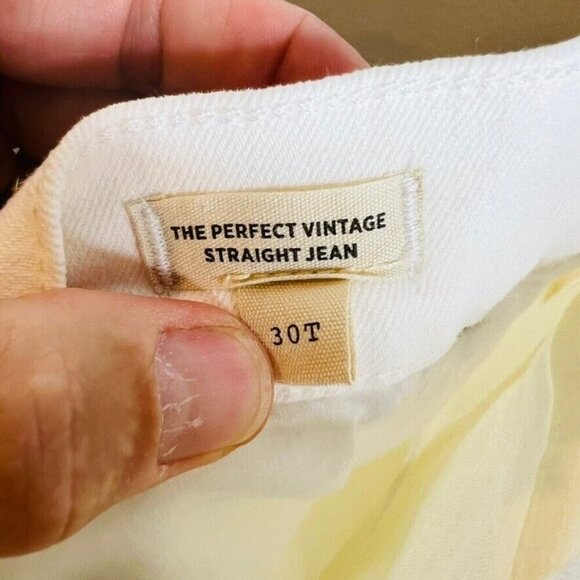 Madewell $128 Tall Perfect Straight Jean Tile White Size T30 NJ327 - Picture 11 of 12